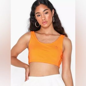 adidas Originals | New Crop Tank in Neon Orange - Small